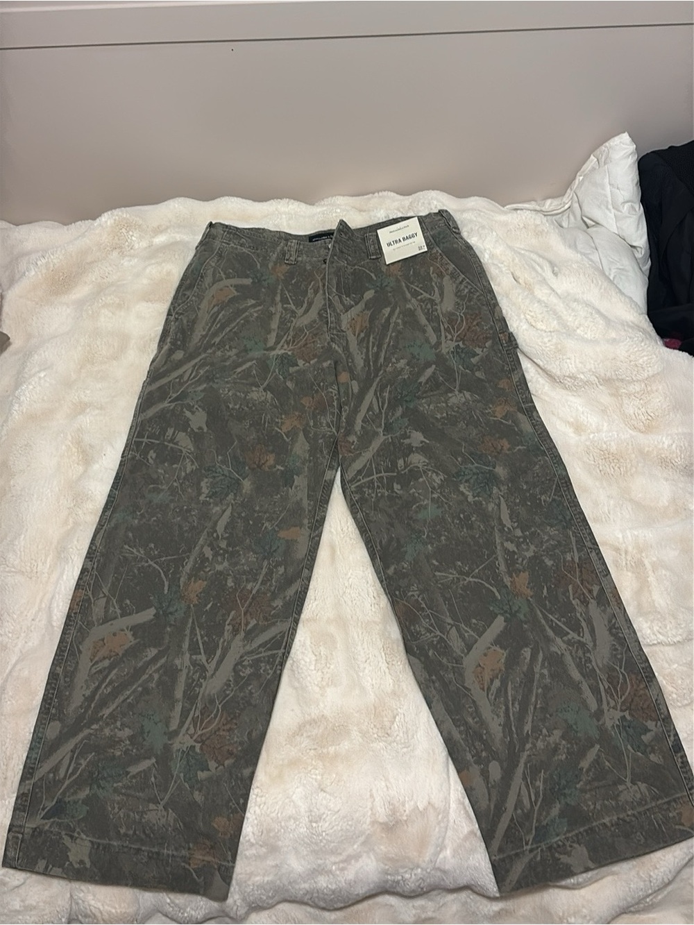 Abercrombie men Camouflage Utility Pants - Gray Green